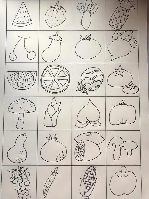 简笔画水果