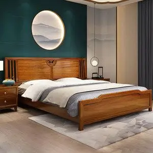 新中式实木 span class=h>床 /span>1.