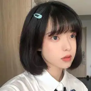 假发女学生短发卷发