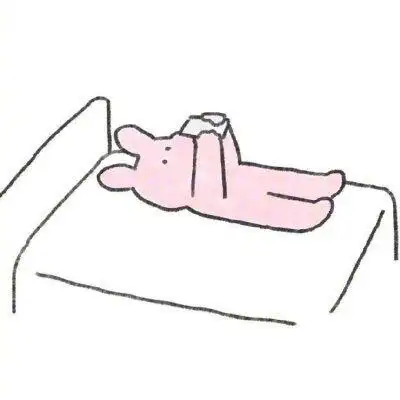 在床上躺着简笔画卡通