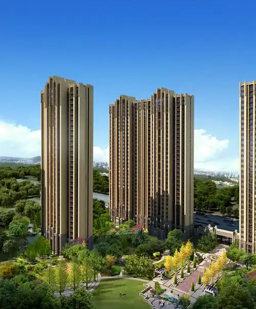 高层斜向个栋半鸟瞰图