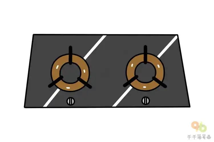 燃气灶简笔画图片