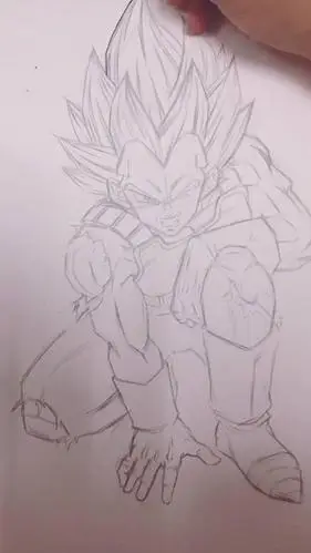 七龙珠简笔画贝吉塔