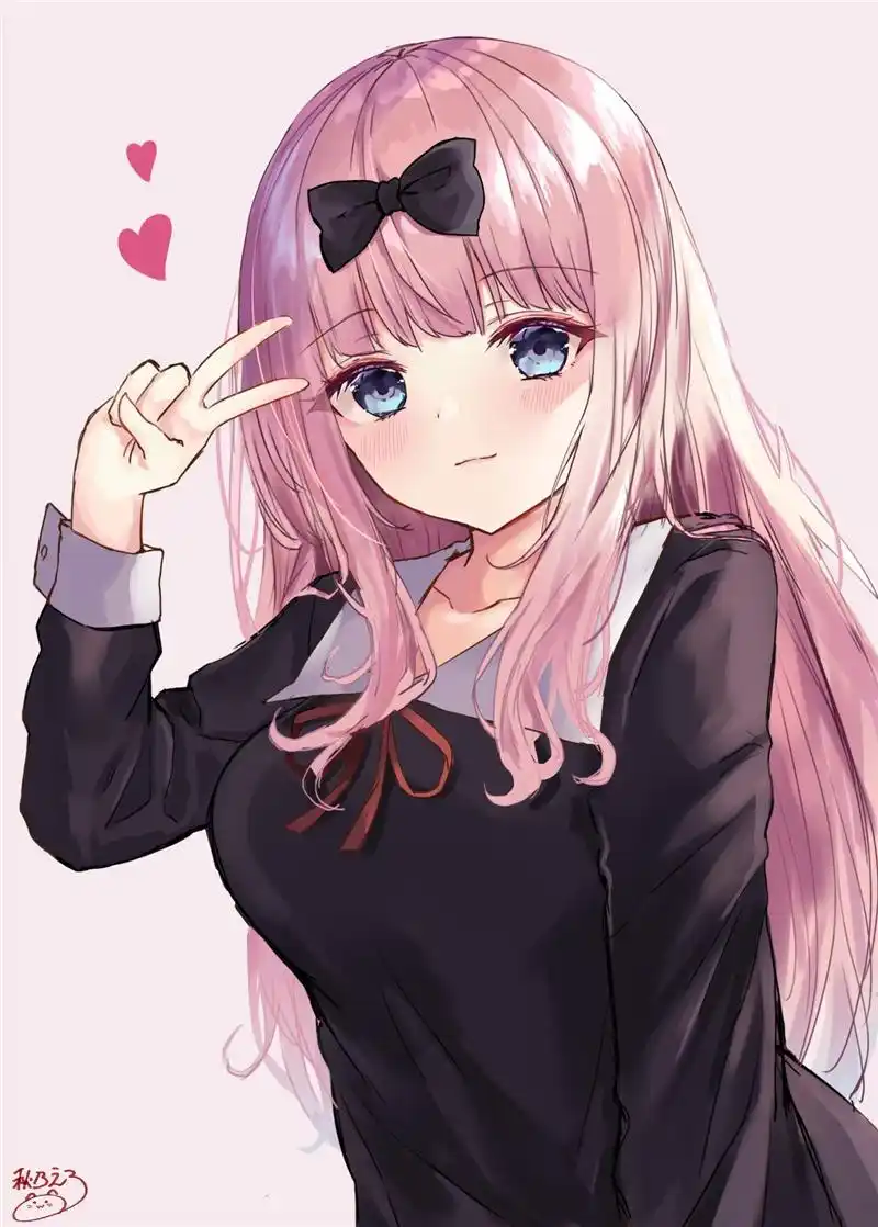 p站美图推荐!剪刀手特辑二次元女生头像