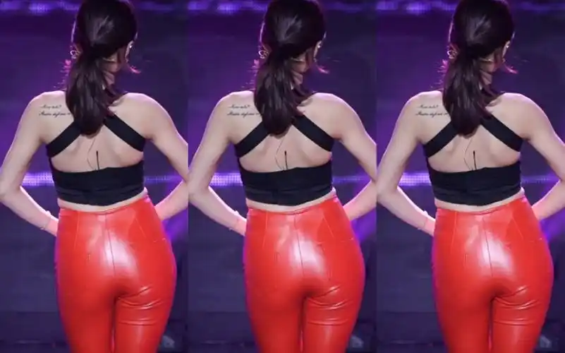 【tahiti】红色紧身皮裤热摇