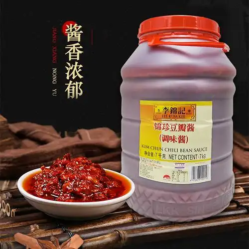 李锦记锦珍豆瓣7kg大桶豆办酱拌面酱香饼调料豆瓣酱