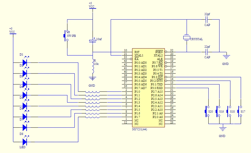 单片机彩灯控制器