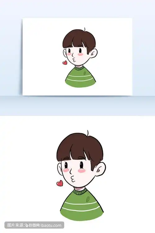 亲吻比心男生小孩最新网络亲亲表情包