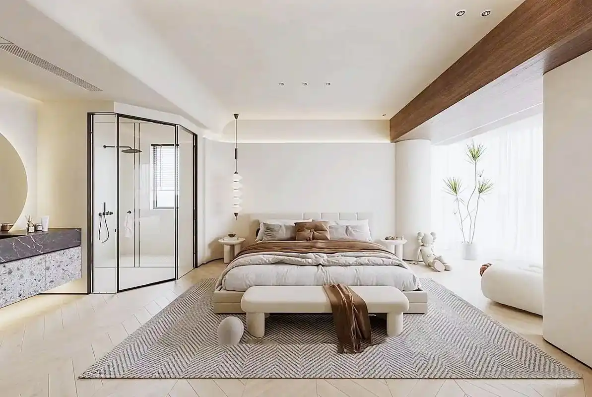 卧室 #卧室设计 #主卧室 有间自己喜欢的卧室,可以枕着月 - 兑趑