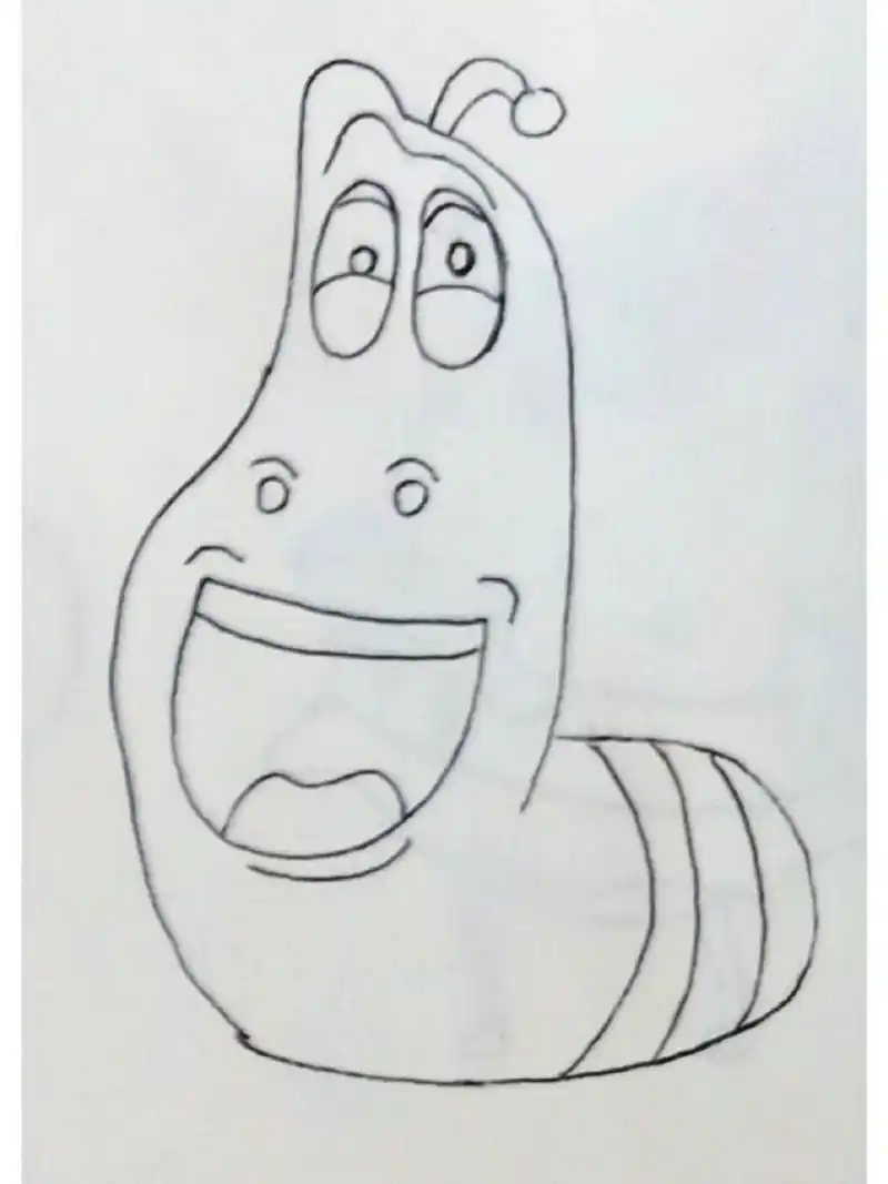 《爆笑虫子》简笔画