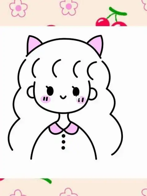 幼儿园小女孩简笔画画法步骤