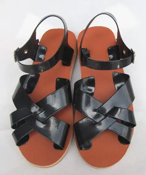 塑料凉鞋男瑕疵品处理泡沫女夏沙滩鞋老式8090儿时经典复古怀旧图片色