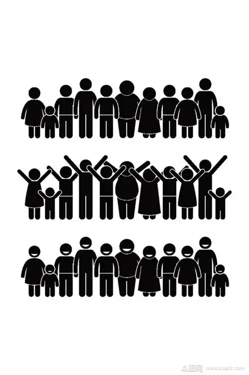 简约黑白精美人物设计元素素材矢量