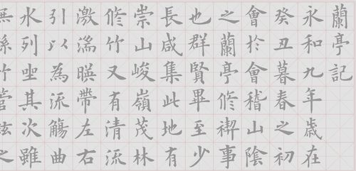 卢中南欧体楷书兰亭记水写布毛笔书法练字 仿宣效果万次书写