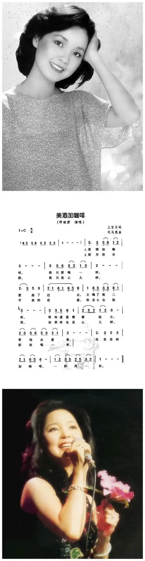 邓丽君-《美酒加咖啡》(简谱)