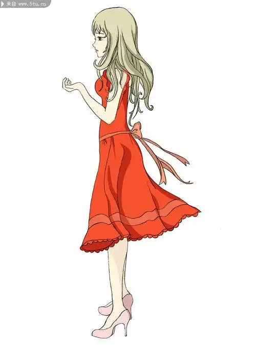 美女侧面动漫人物