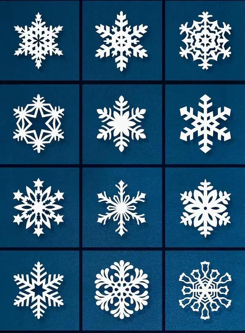 7615雪花剪纸步骤教程 - 抖音