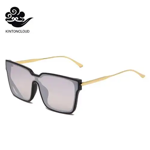 1963方框大框红色镜面太阳镜金属框sunglasses男女同款墨镜新款