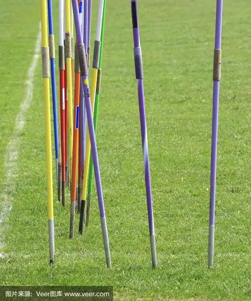 标枪笔直地插在草地上