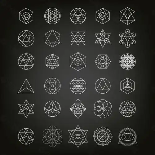 几何图形拼接创意卡通矢量素材