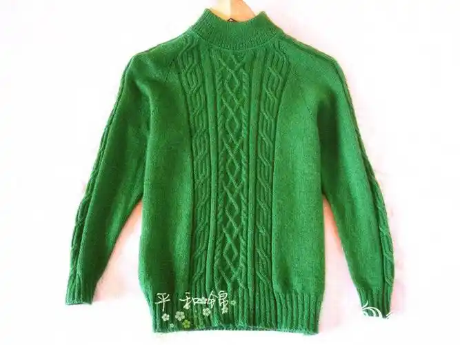 【转载】从上往下织棒针扭花毛衣