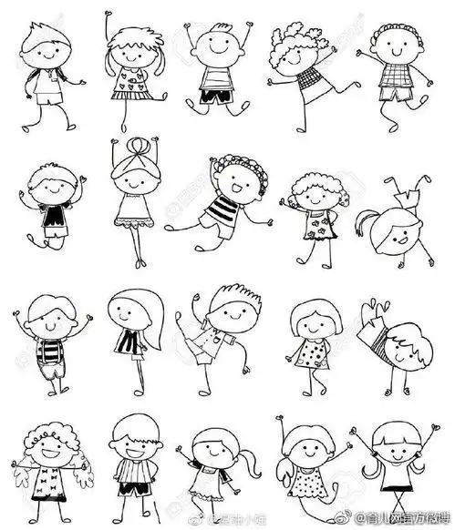 可爱小人简笔画方法又简单又好看的拜年小人简笔画原创教程步骤5068