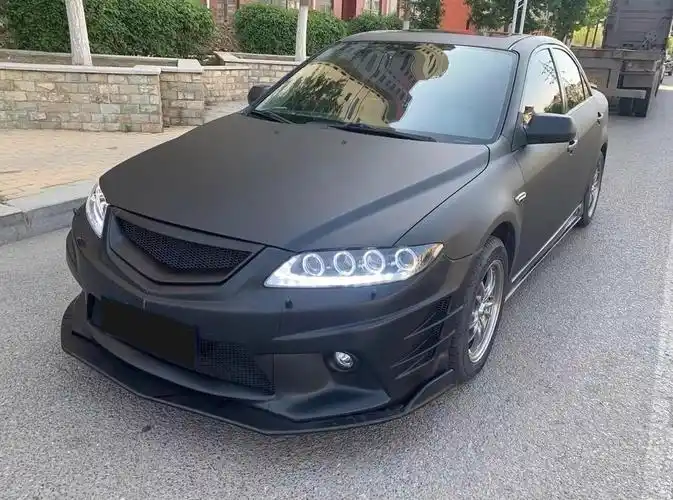 马自达6改装磨砂黑效果