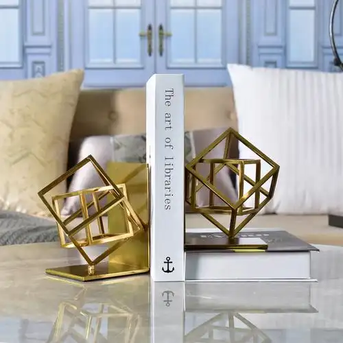 后现代书档家居样板房酒店会所金属摆件书房魔方摆件