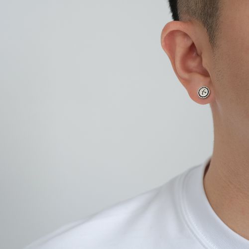 纯银复古飞鸟男士潮男耳钉素银耳环朋克百搭耳钉