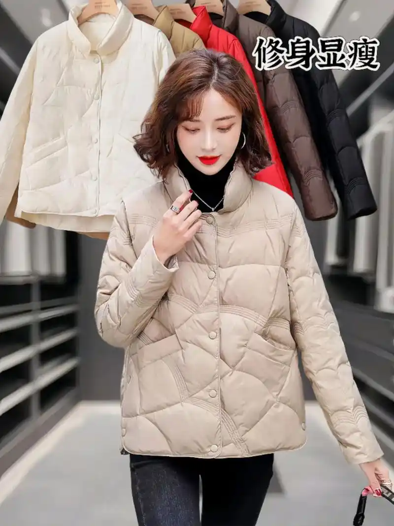 新款祥云白鸭绒羽绒服.