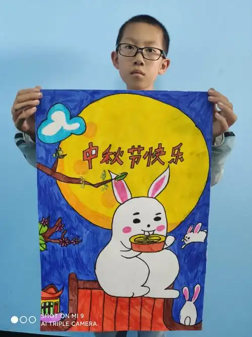 大班中秋节日画作品集