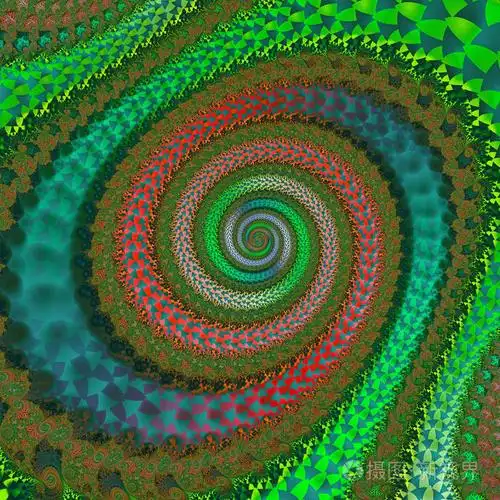 抽象分形艺术背景插图空间几何.