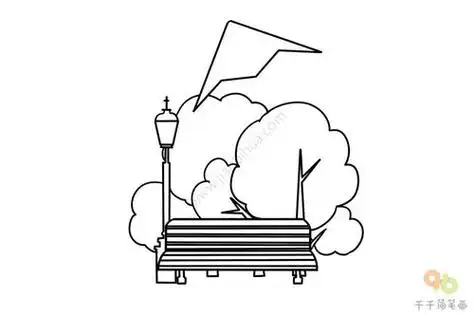 北海公园简笔画公园简笔画简单又漂亮 地点简笔画公园简笔画儿童绘画