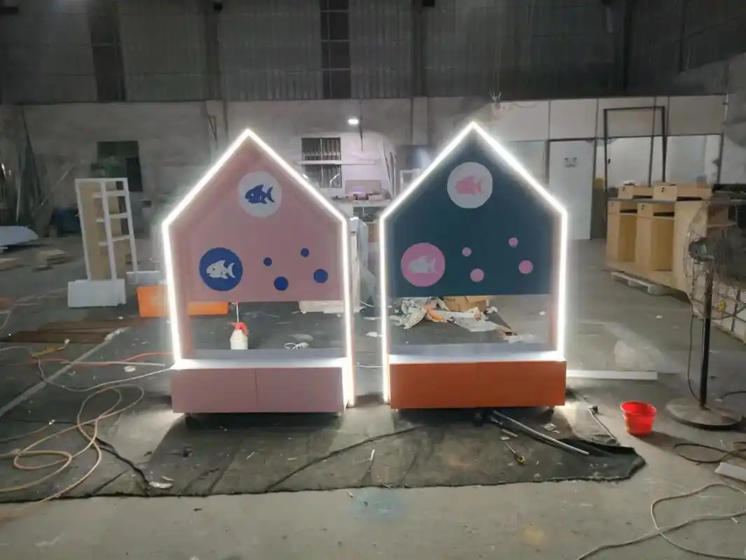 创意手工坊边柜效果图和实物图分享 #手工diy #烤漆柜子  - 抖音