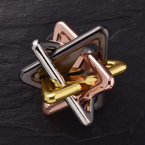 小印象 puzzle合金鲁班锁解环解扣魔术金属有益儿童智力玩具高难度