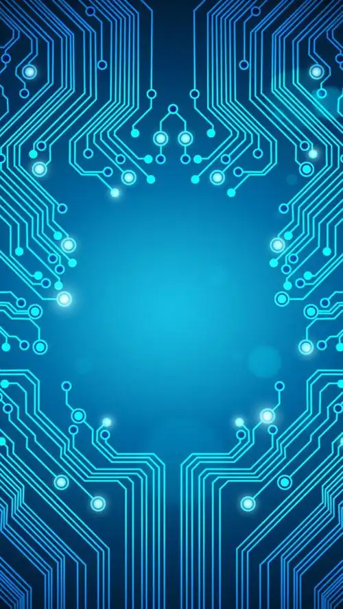 芯片线路科技感蓝色商务h5背景- html素材网 #可下载# #源文件# #免费