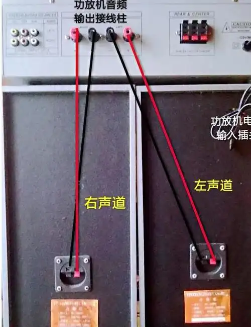 上图紫色导线人们习惯表示接功放机的正至音箱喇叭的正极;白色导线