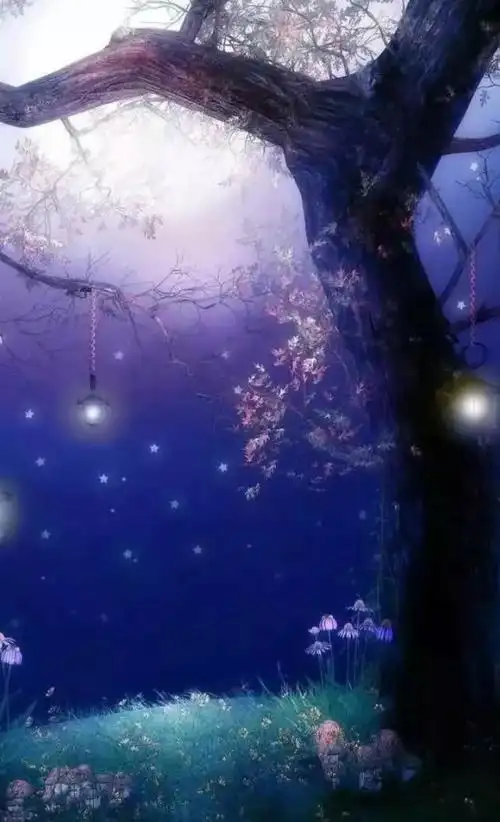 唯美星空动漫紫色意境美图,动漫女生图片 唯美 梦幻 紫色 星空(超美的