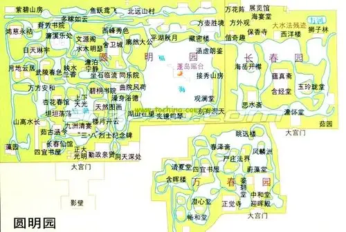 北京圆明园示意图