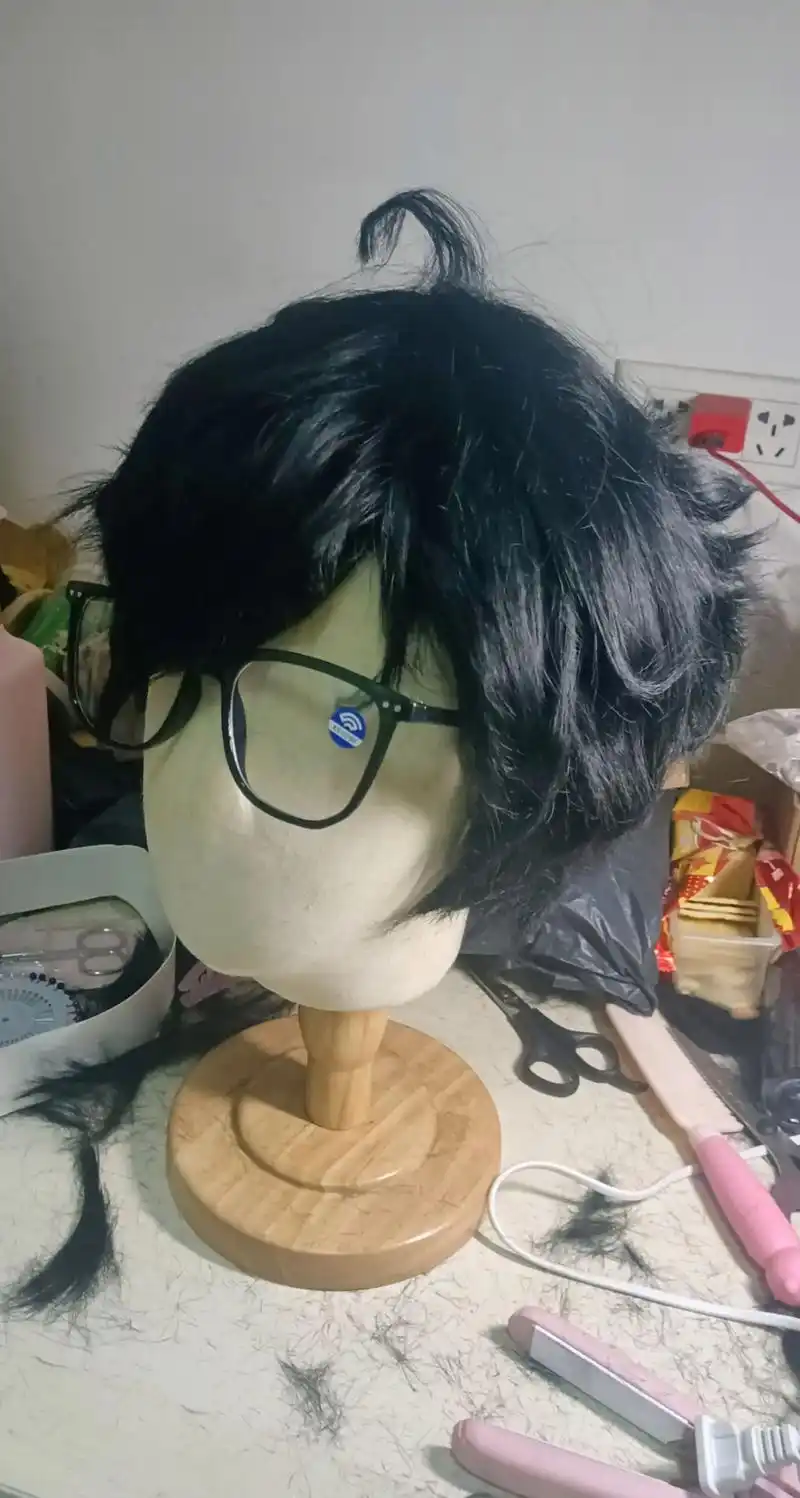 雨宫莲假发 家人们第一次烫发型啊,我现在强的可怕!#cos - 抖音