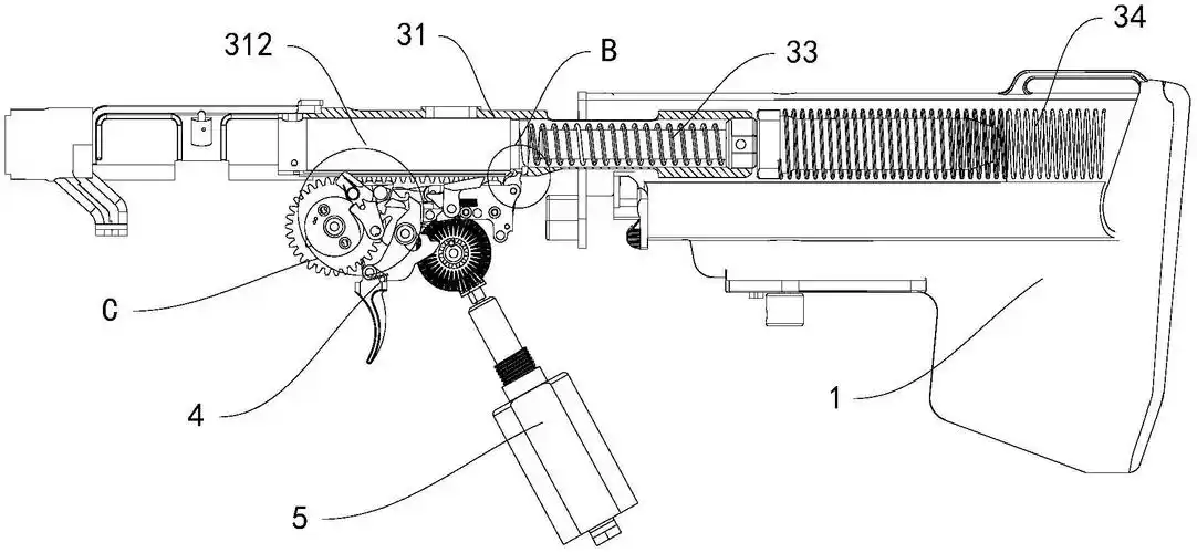 一种玩具水弹枪