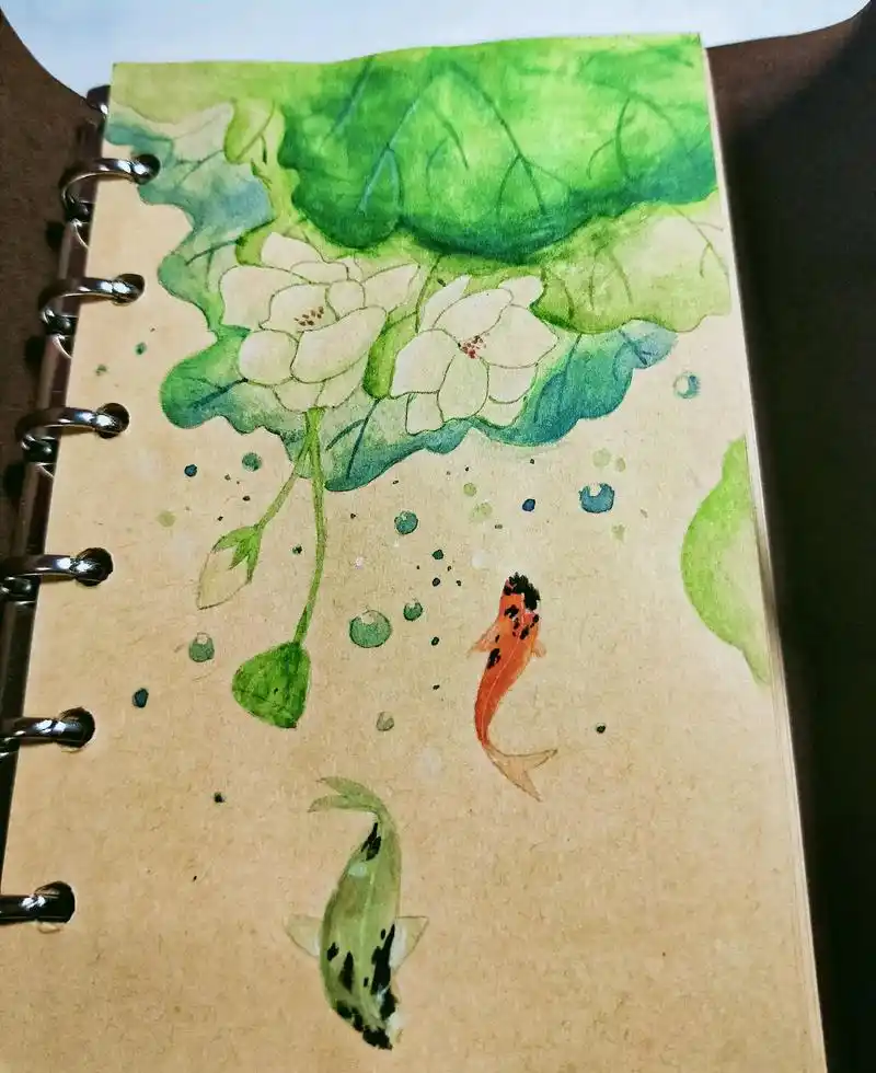 手绘 #水粉画 夏天到了,画点荷花助助兴⊙ω⊙ - 抖音