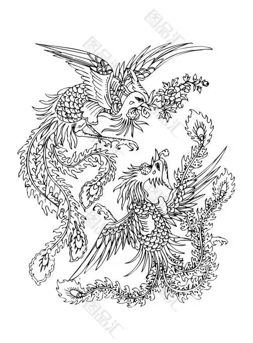 手绘凤凰