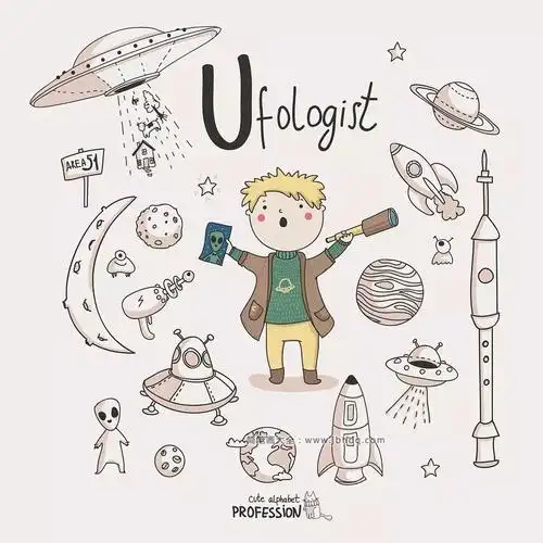 简笔画彩色天文望远镜