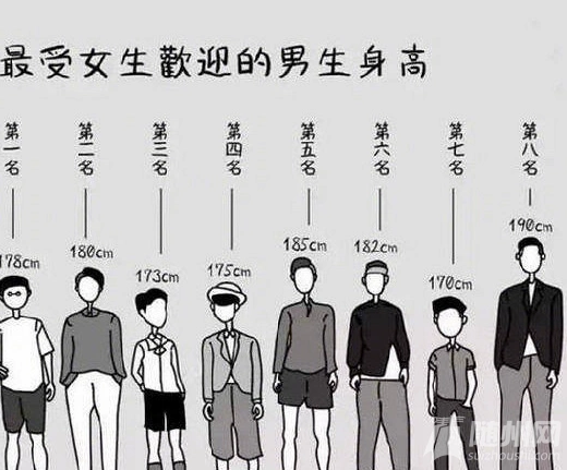 据说这是最受男生,女生欢迎的身高排行榜,你们都是排第几?