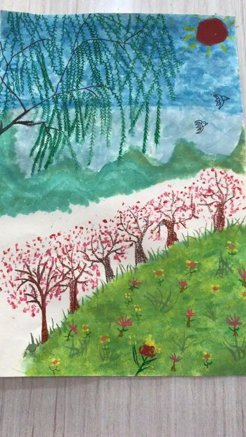 美丽的春天一一王芳老师的美术课