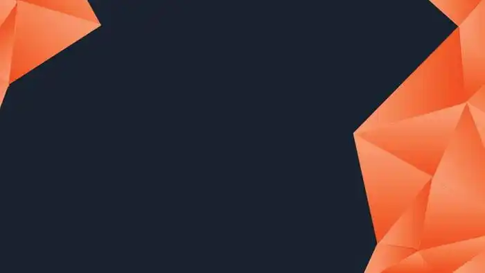 橙黑搭配的多边形ppt背景图片