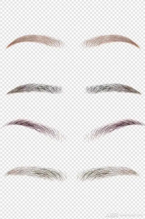手绘美容院眉毛设计素材
