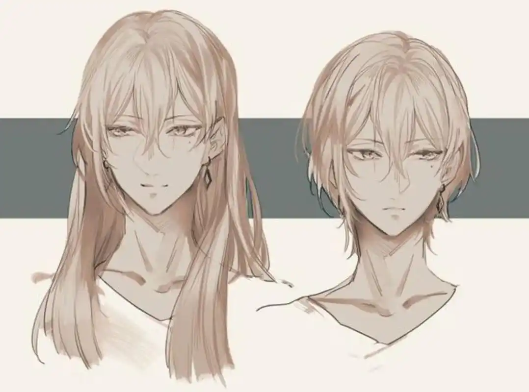 男性发型绘制参考