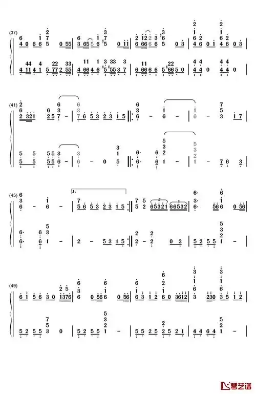 极乐净土钢琴简谱-数字双手-garnidelia